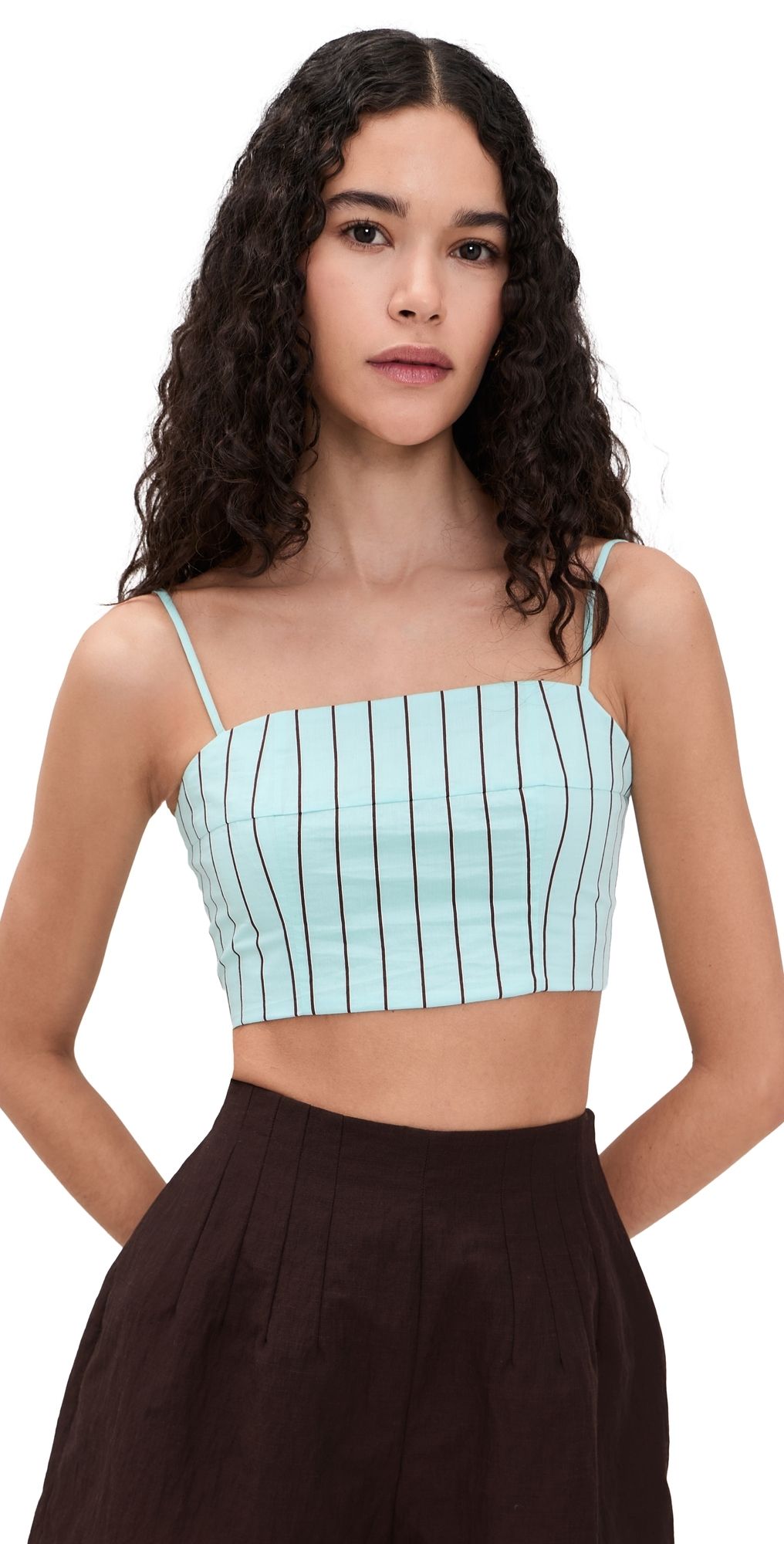STAUD Federico Tank Pool Stripe XL
