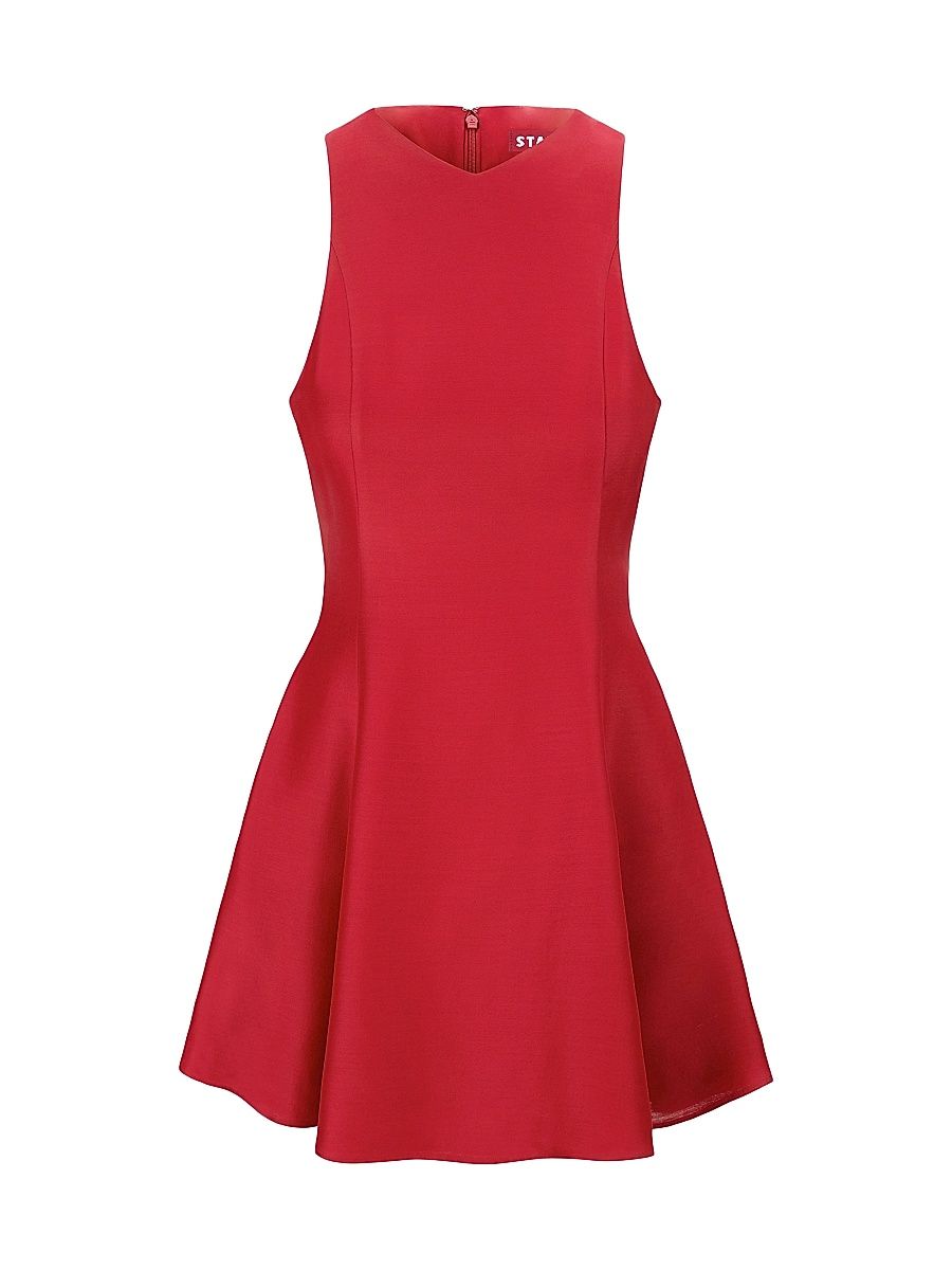 Women's Heike Wool-Blend Fit & Flare Minidress - Rouge - Size 6