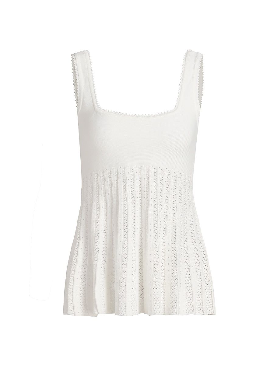 Women's Ellen Pleated Top - Ivory - Size XL
