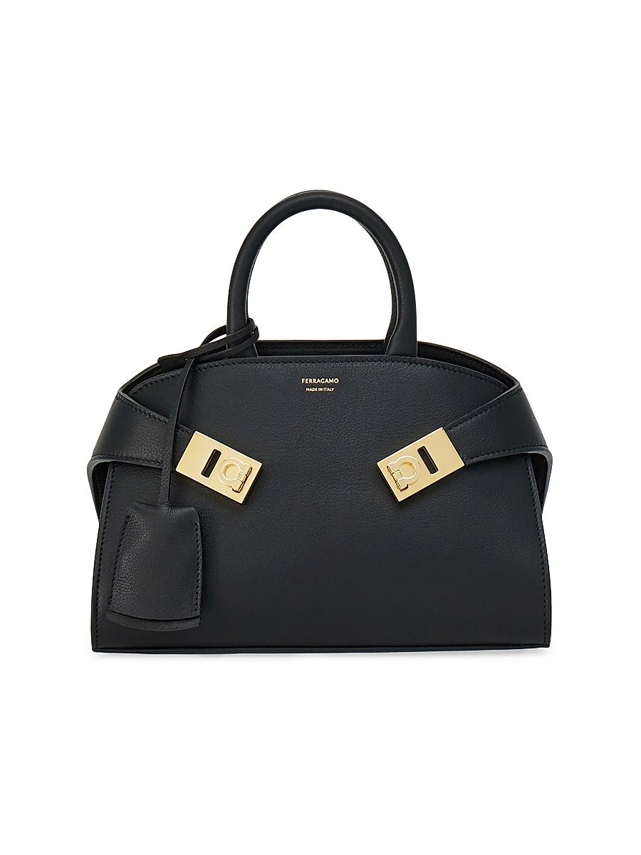 Women's Mini Hug Leather Crossbody Bag - Nero