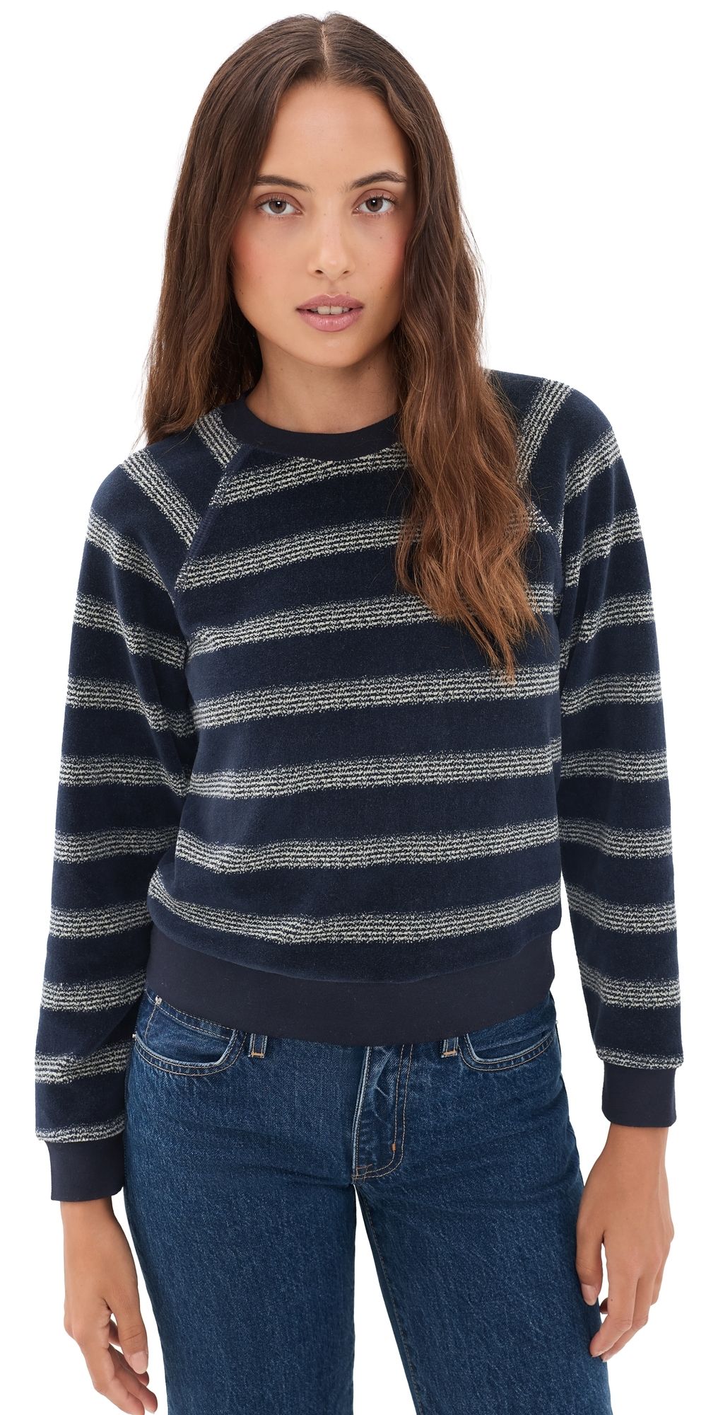 Suzie Kondi Tilos Raglan Top Midnight/Ivory Stripe M