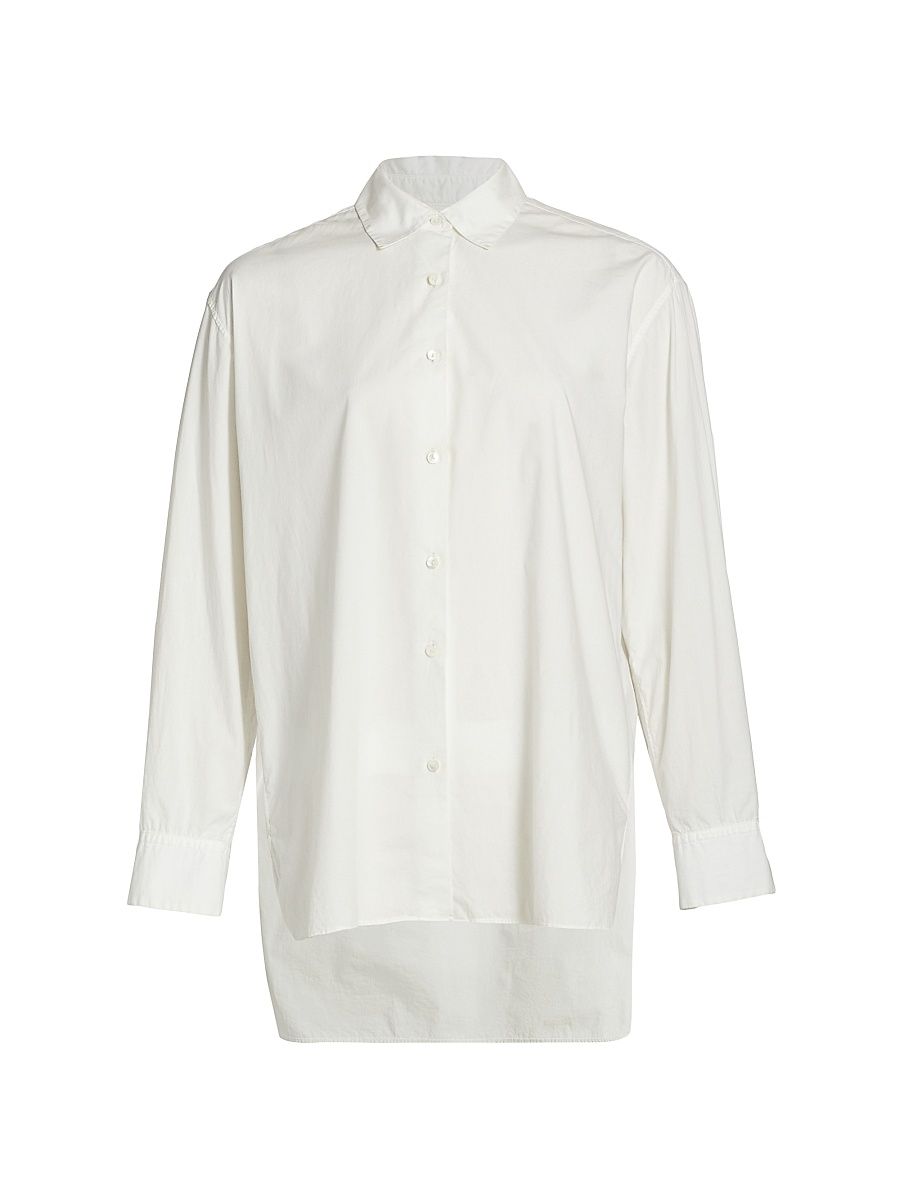 Women's Yorke Button Down Shirt - White - Size Large