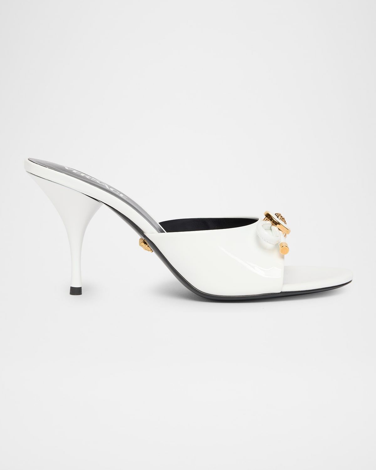 Opera Bow Ballet Mules in Patent Leather