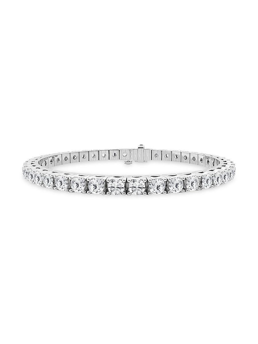 Women's 14K White Gold & Diamond Tennis Bracelet/1.00-12.00 TCW - 10 Tcw - Size 7