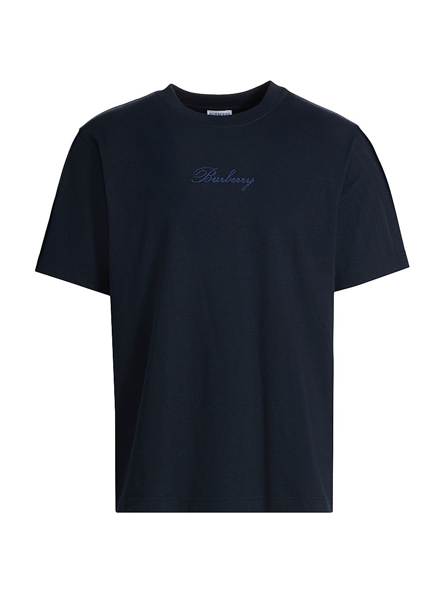Men's Ryan Logo Cotton T-Shirt - Navy - Size XXL