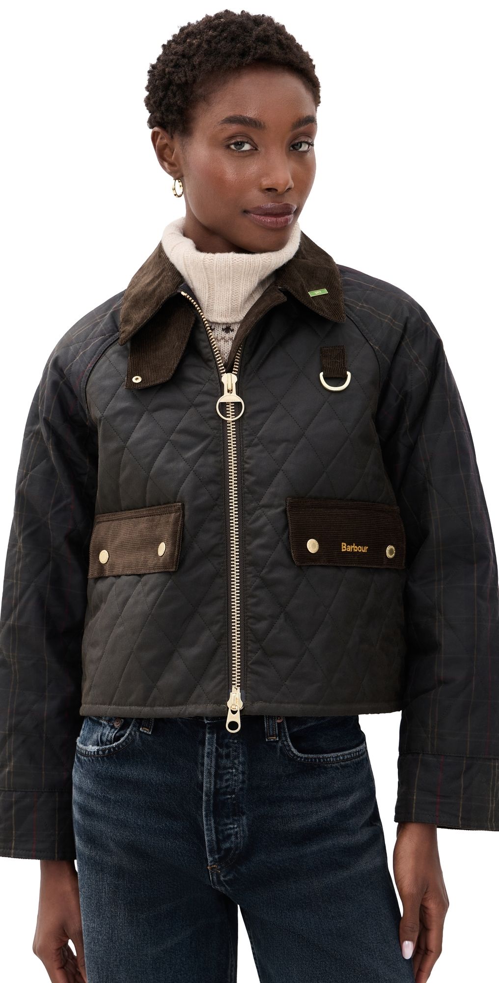 Barbour Barbour Tartan Reimagined Icons Tartan Quilted Spey Wax Jacket Olive/Classic 8