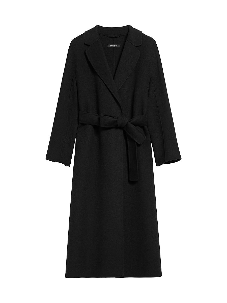 Women's Wool Broadcloth Midi Coat - Black - Size 4