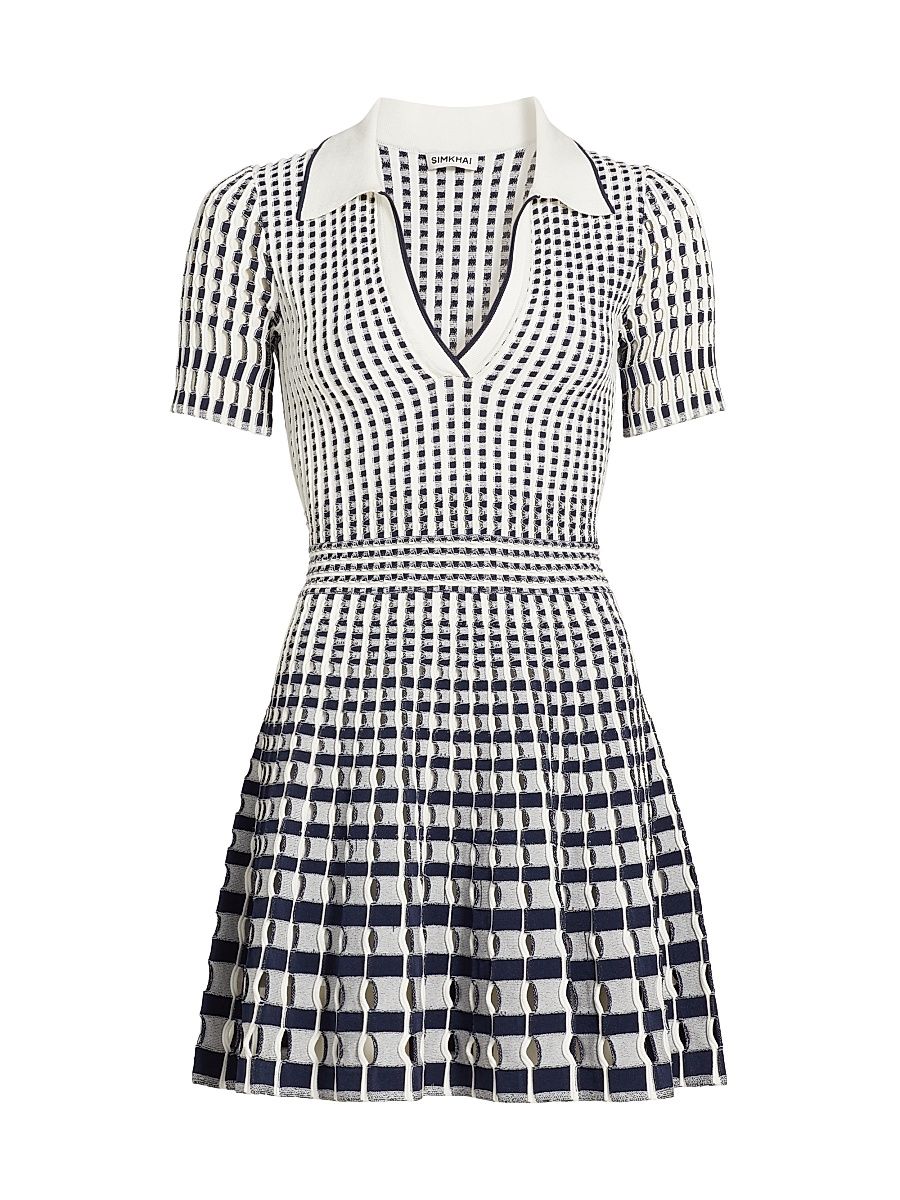 Women's Tovi Knit Polo Minidress - Midnight Multi - Size XL