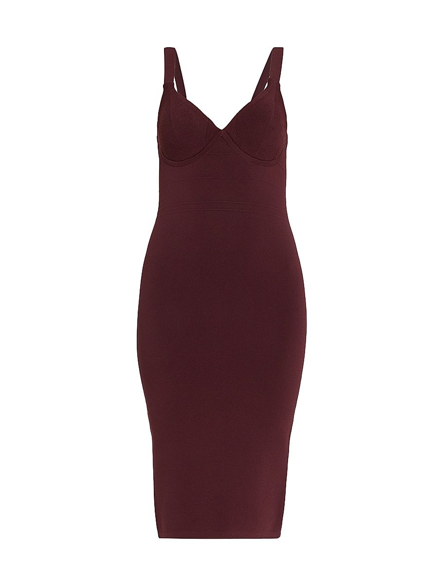 Women's Jimena Knit Midi-Dress - Dark Malbec - Size Large