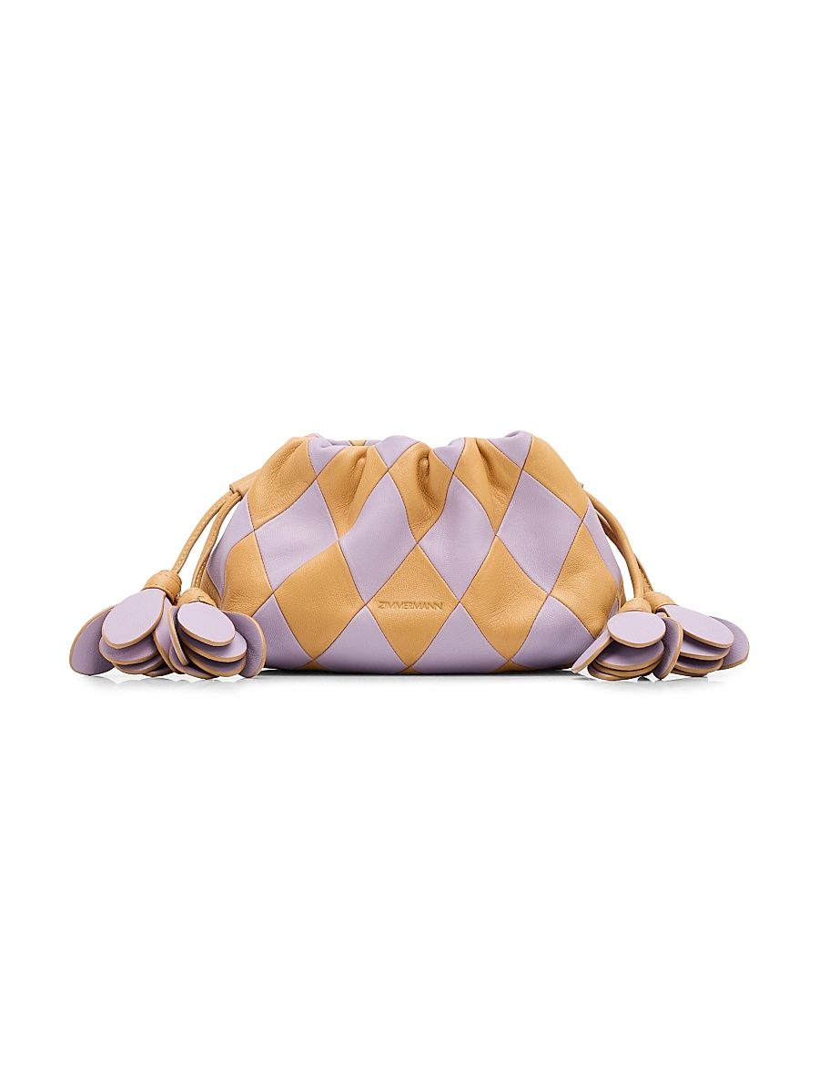 Women's Cloud 91 Small Leather Clutch - Lilac Sand