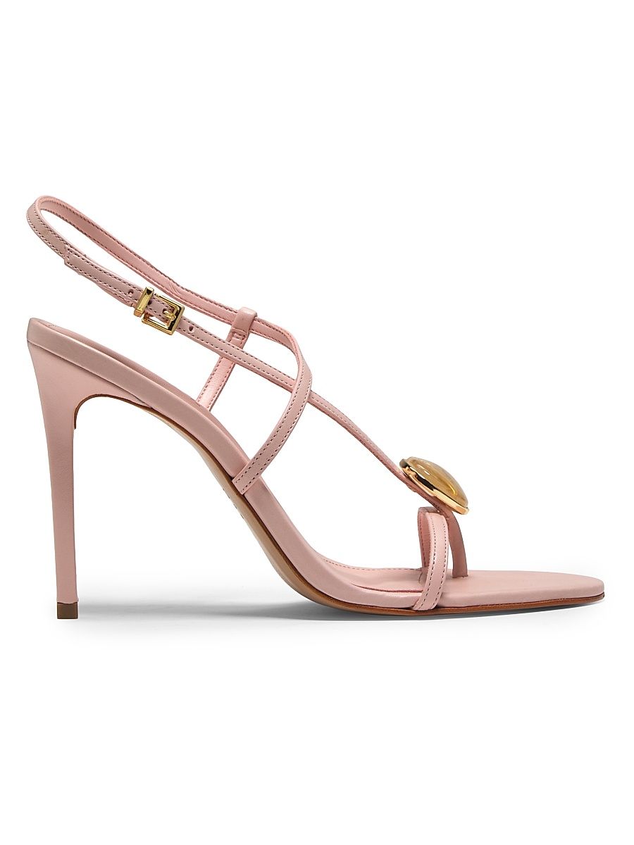 Women's Azure 100MM Leather Stiletto Sandals - Miele - Size 11