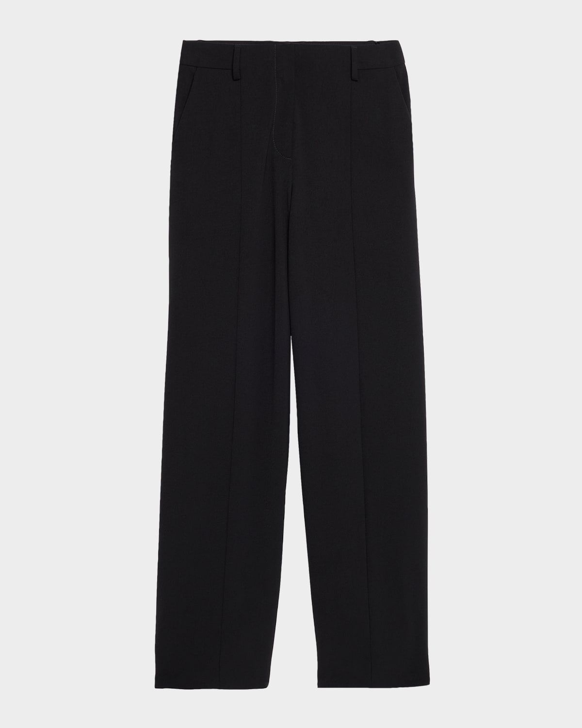 Straight-Leg Stirrup Tailored Pants