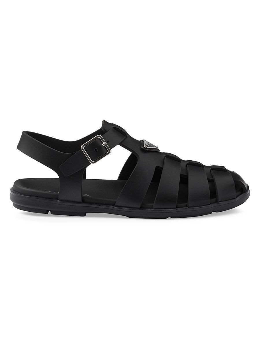 Men's Rubber Fisherman Sandals - Black - Size 11