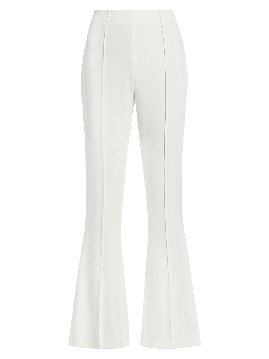 Women's Billie High-Rise Wide-Leg Split-Hem Pants - Ivory - Size 12