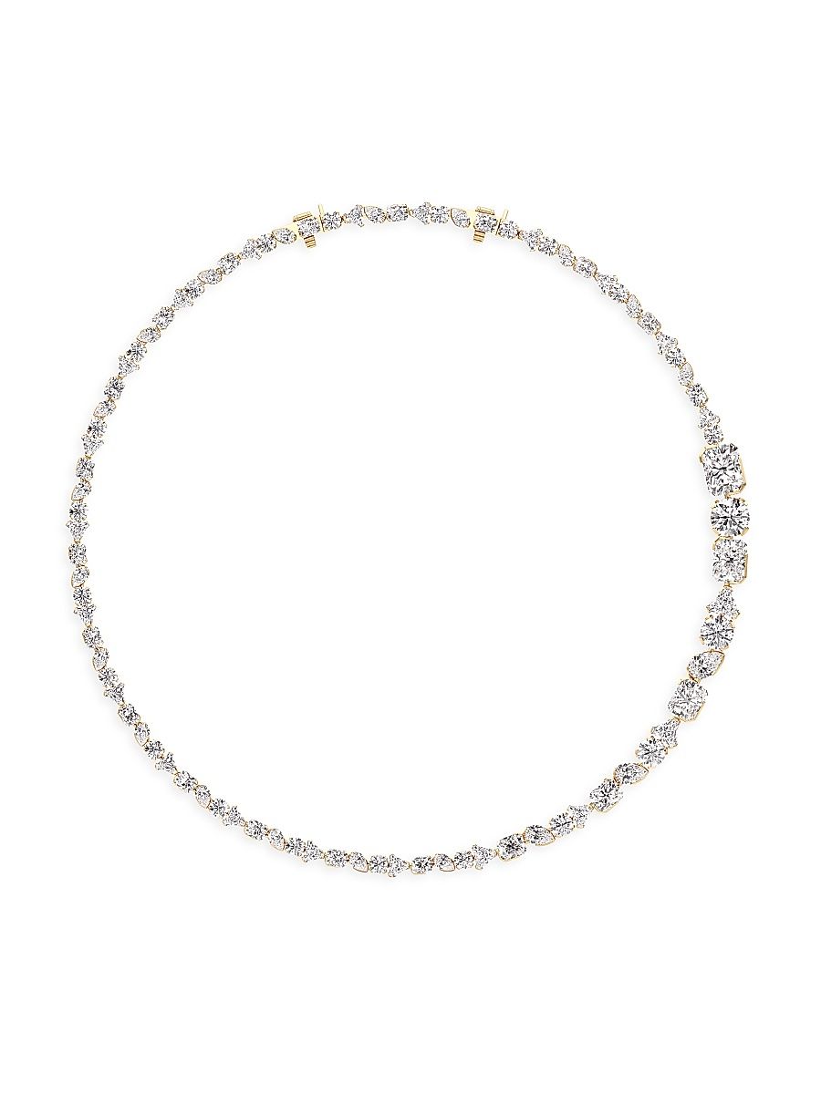 Women's Meta 18K Yellow Gold & 23.24 TCW Lab-Grown Diamond Necklace - Yellow Gold