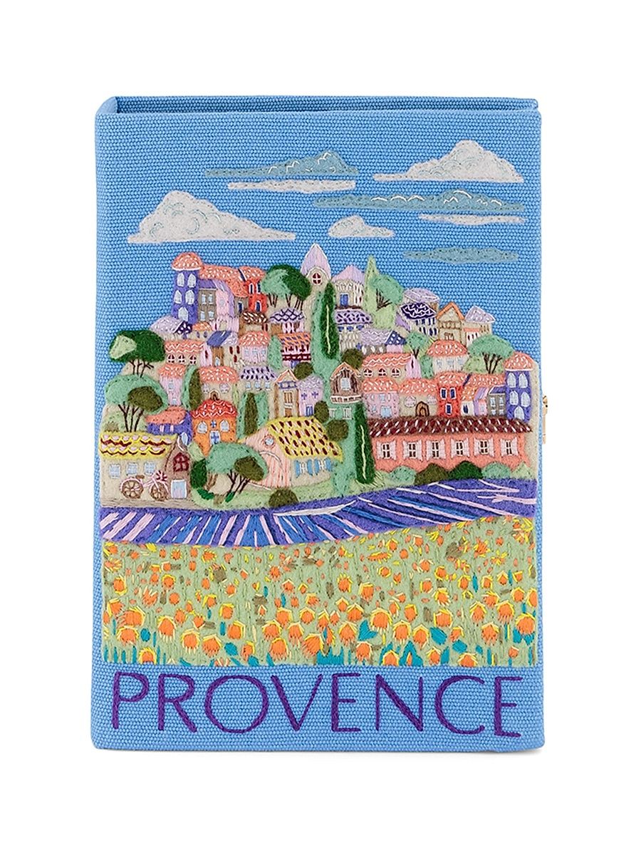 Women's Provence Embroidered Book Clutch - Viola
