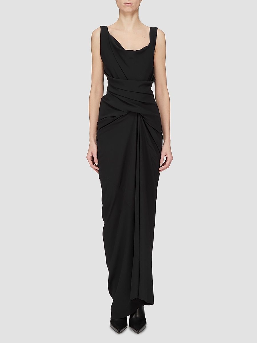 Women's Strutter Draped Maxi Dress - Black - Size 2