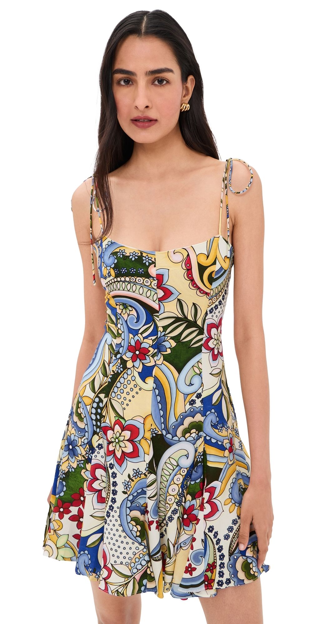 ALICE + OLIVIA Jeanette Paneled Mini Dress Heat Wave 6