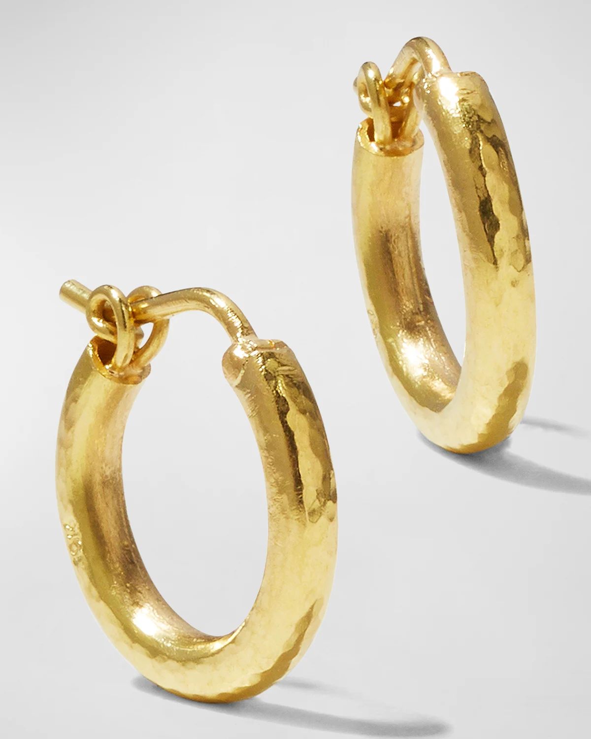 19K Yellow Gold Hoop Earrings