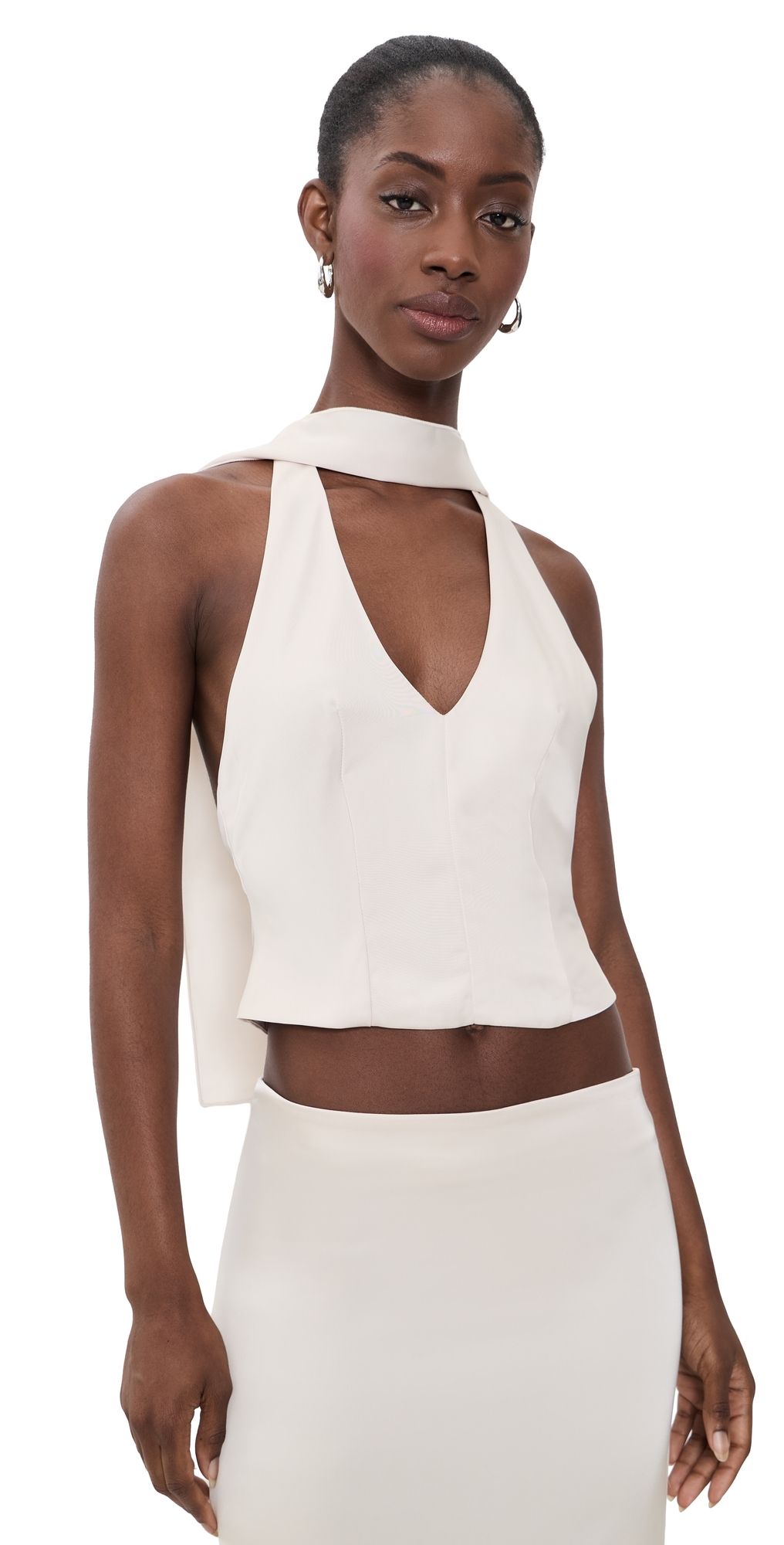 Lioness Front Row Halter Top Cream L