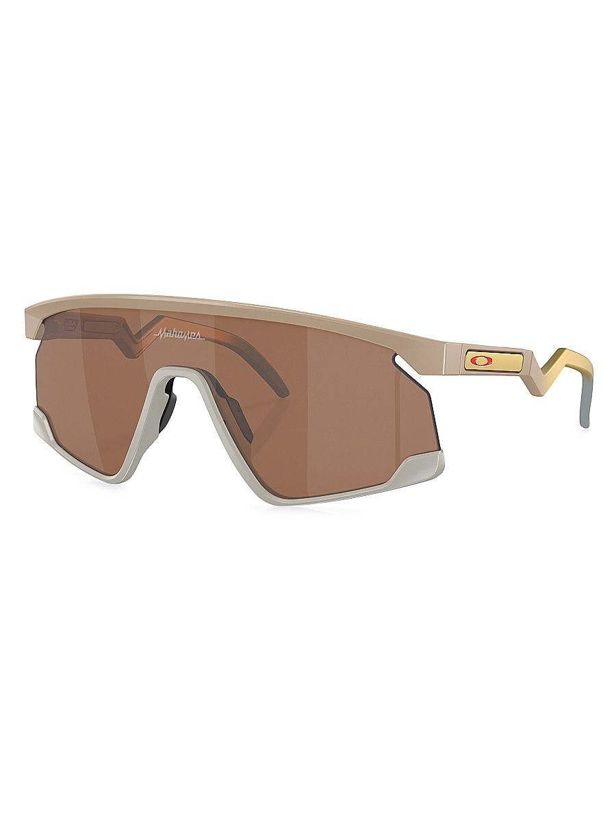 Men's 39MM Shield Sunglasses - Light Beige Brown