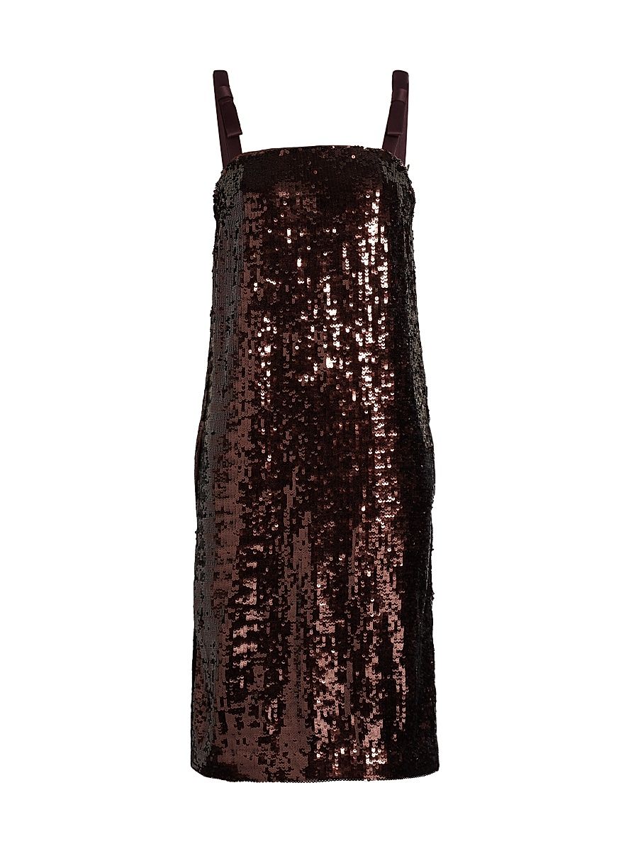 Women's Vonna Sequined Shift Dress - Mahogany - Size 10
