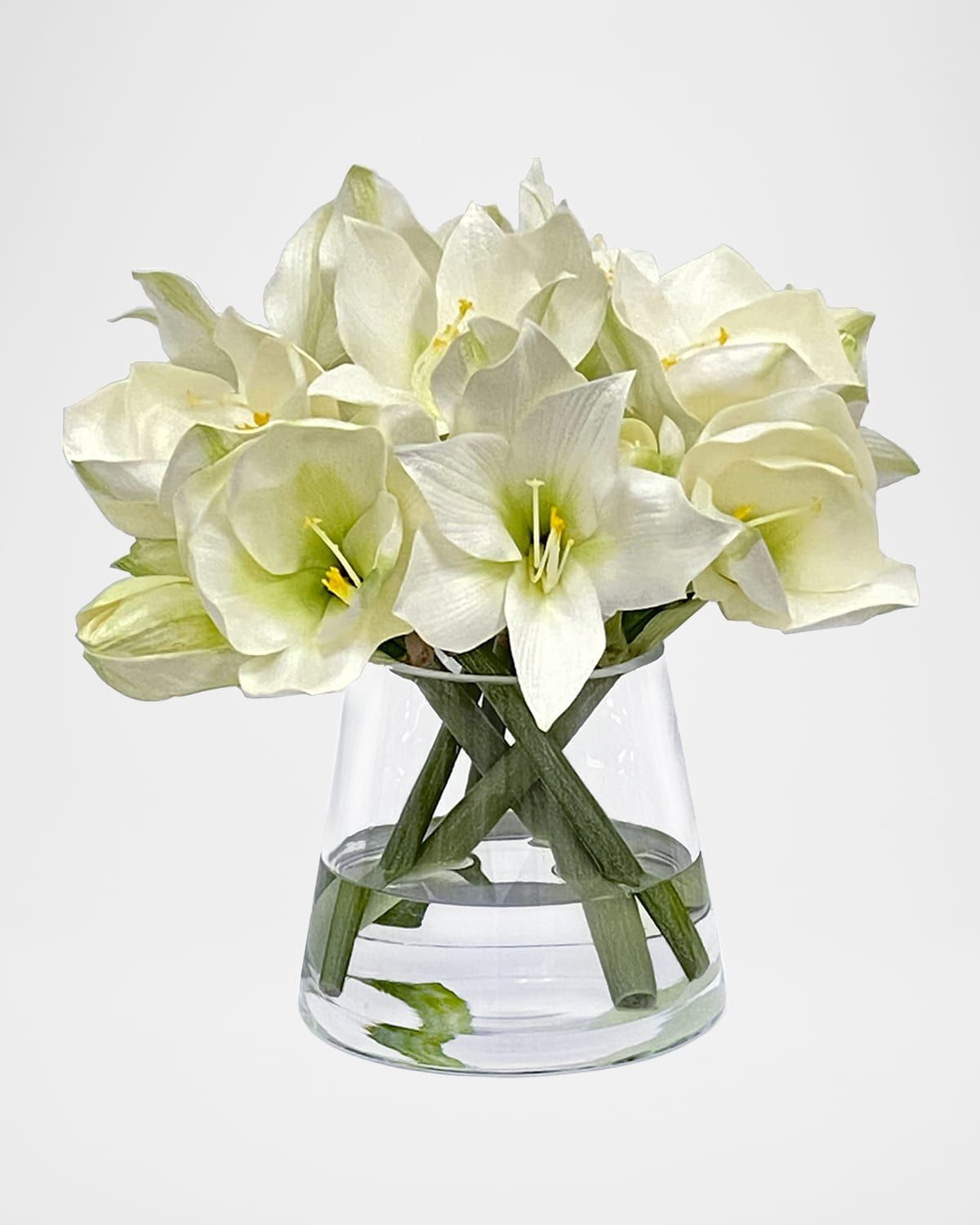 Amaryllis Faux-Floral Arrangement in Vase