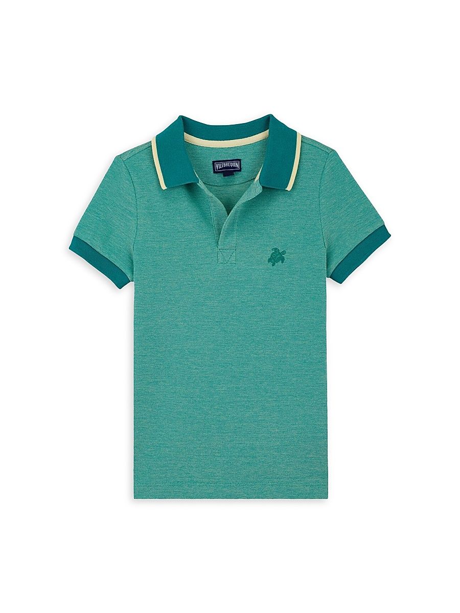Little Boy's & Boy's Cotton Piqué Polo Shirt - Emeraude - Size 12