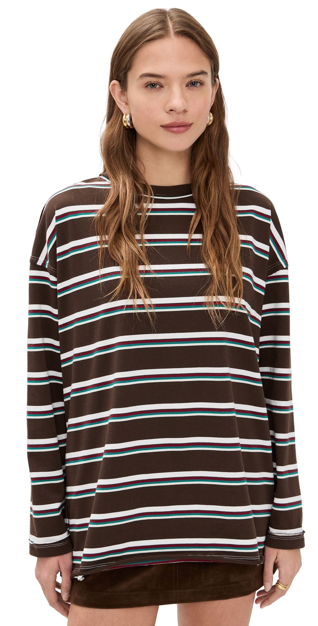 Lioness Horizon Long Sleeve DARK CHOCOLATE STRIPE XXL