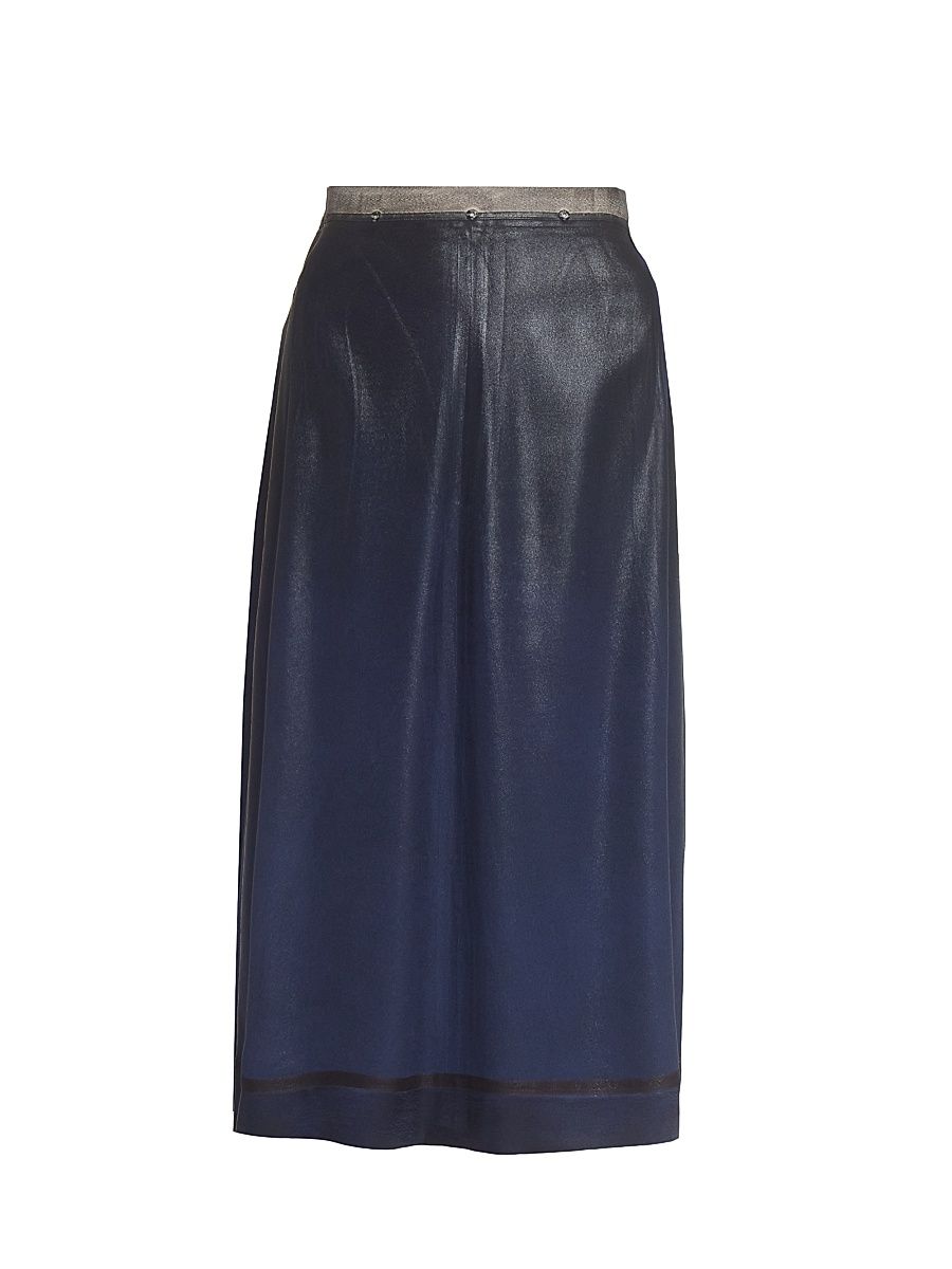 Women's Sable Two-Tone Midi-Skirt - Cobalt - Size 8
