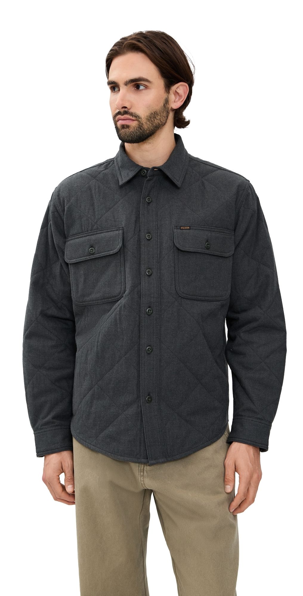 Filson Insulated Flannel Shirt Jacket Charcoal S