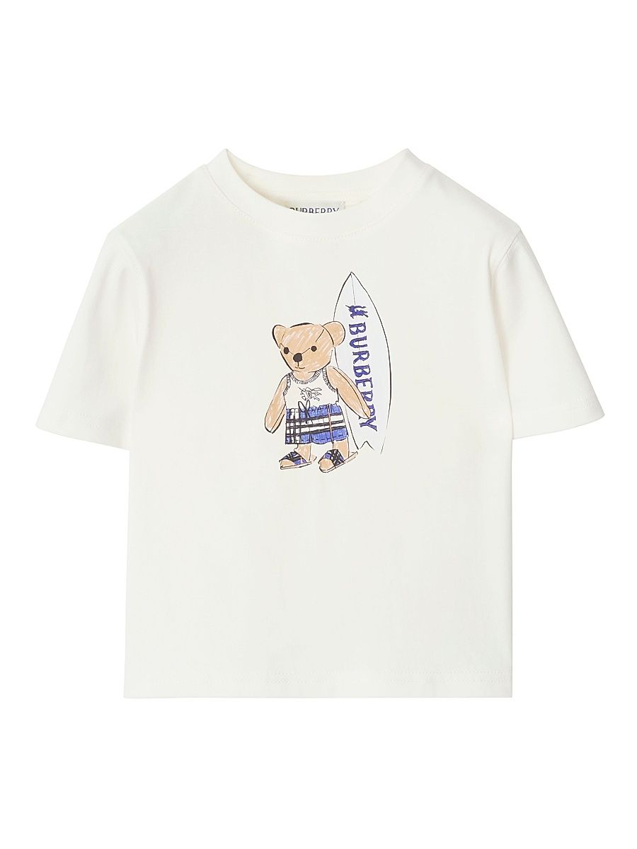 Baby Boy's, Little Boy's & Boy's Logo Surfer Bear T-Shirt - Chalk White - Size 6