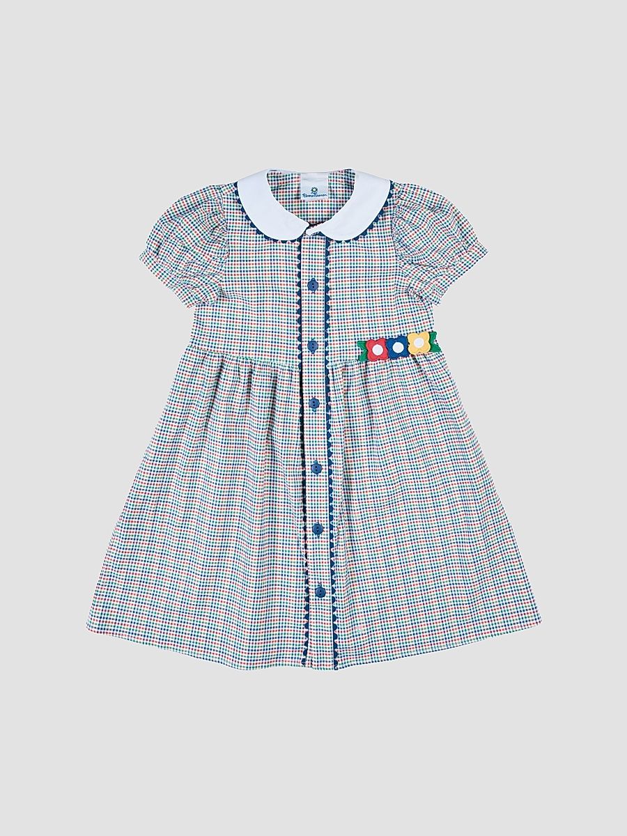 Baby Girl's & Little Girl's Gingham Button-Front Dress - White Multi - Size 24 Months