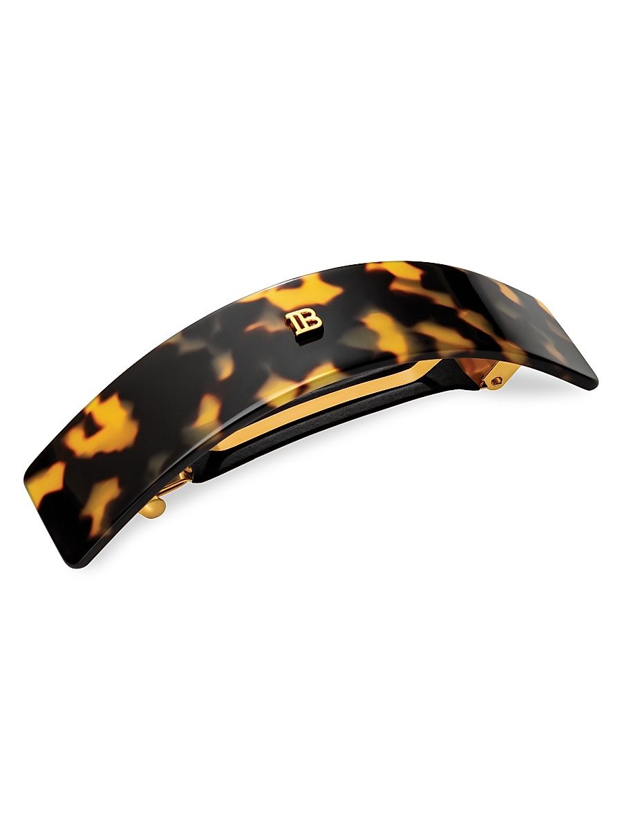 Women's Logo "B" Large Hair Barrette - Tortoise
