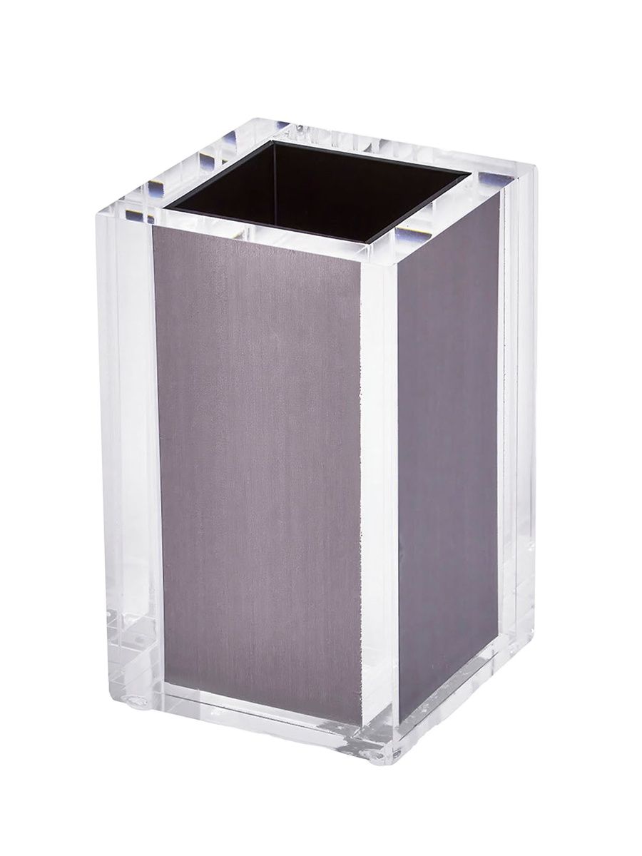 Tizo Lucite Toothbrush Holder - Silver