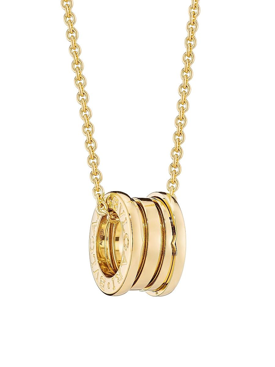 Women's B. zero1 18K Gold Small Spiral Pendant Necklace - Gold