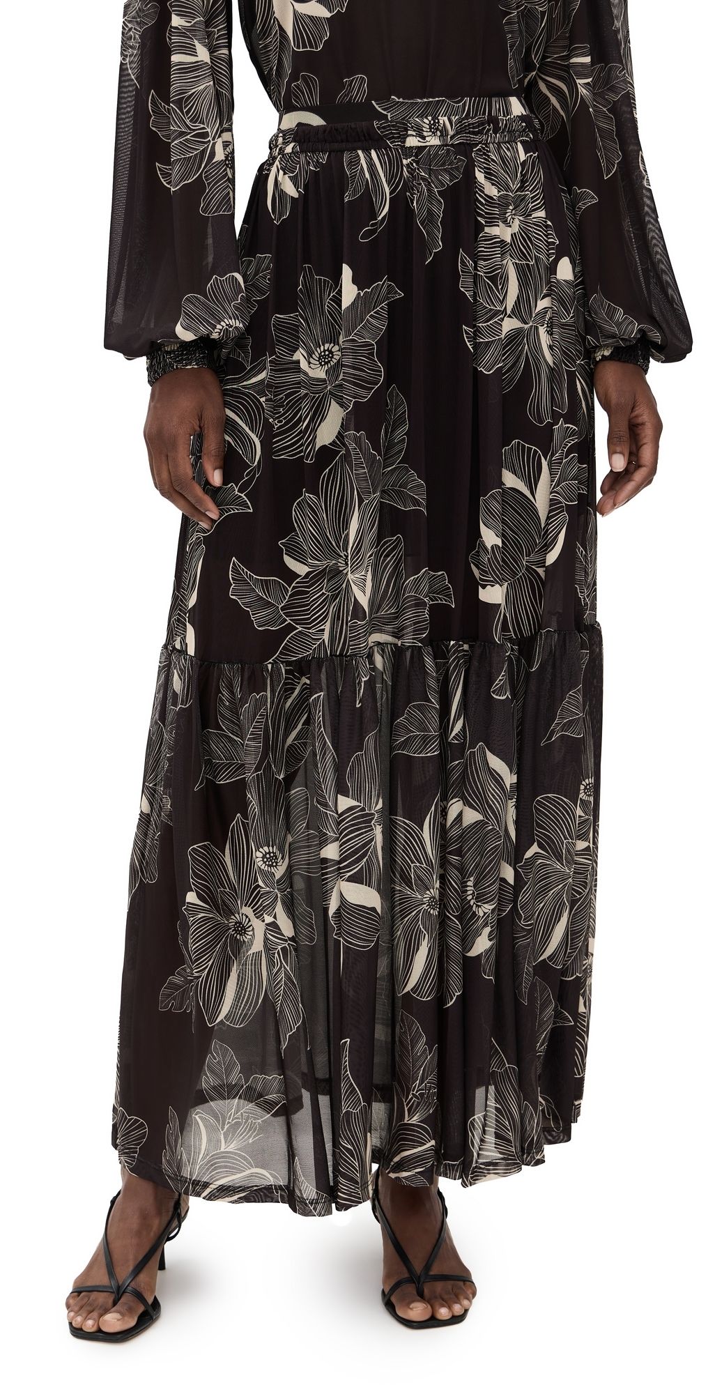 Dress To Tulle Floral Skirt Flora Print L