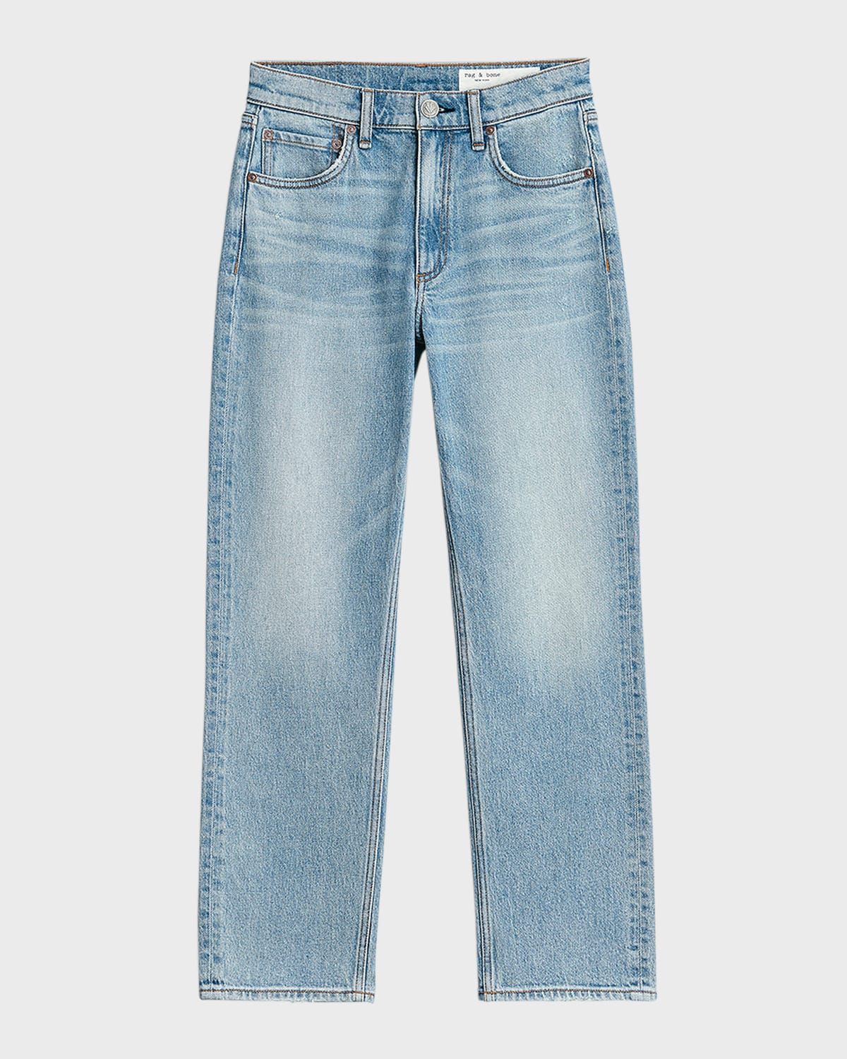 Harlow Mid-Rise Ankle Straight Jeans