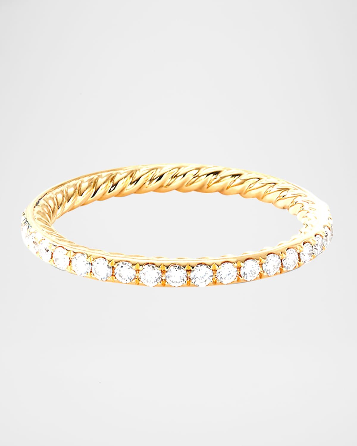 DY Eden 18k Diamond Pave Wedding Band, 1.85mm