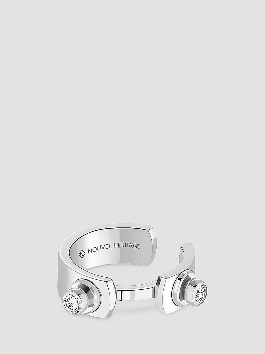 Women's Mood Monday Morning 18K White Gold & 0.06 TCW Diamond Single Ear Cuff - White Gold