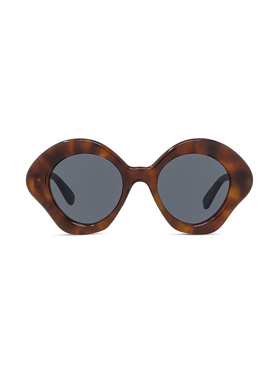 Men's Curvy Geometric Sunglasses - Blonde Havana Blue