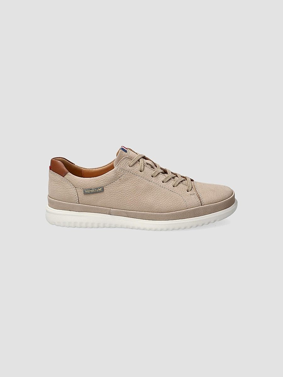 Men's Thomas Leather Low-Top Sneakers - Sand - Size 10