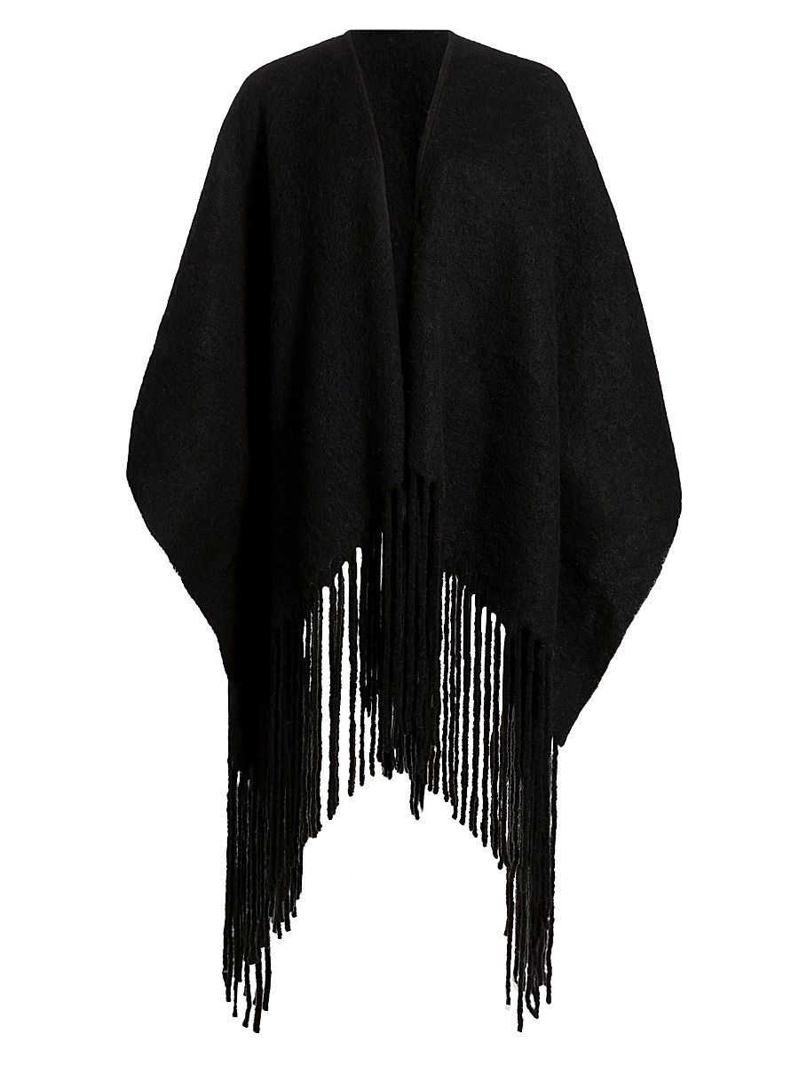 Women's Camden Alpaca-Blend Poncho - Black