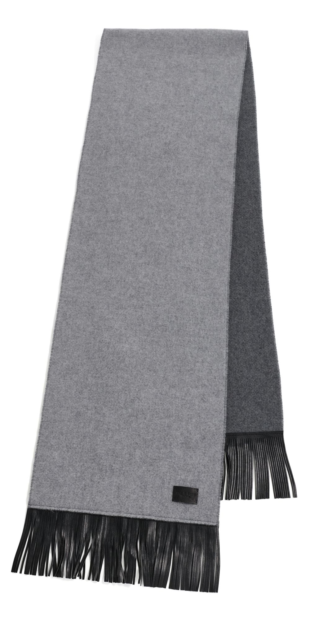 rag & bone Brooke Fringe Scarf Pearl Grey Multi One Size