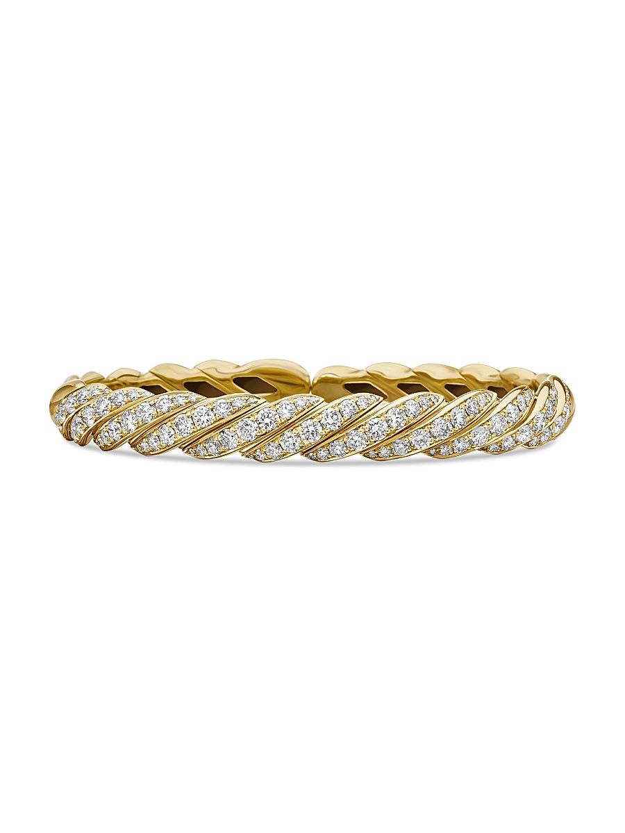 Women's Pavéflex Bracelet in 18K Yellow Gold - Diamond - Size Small