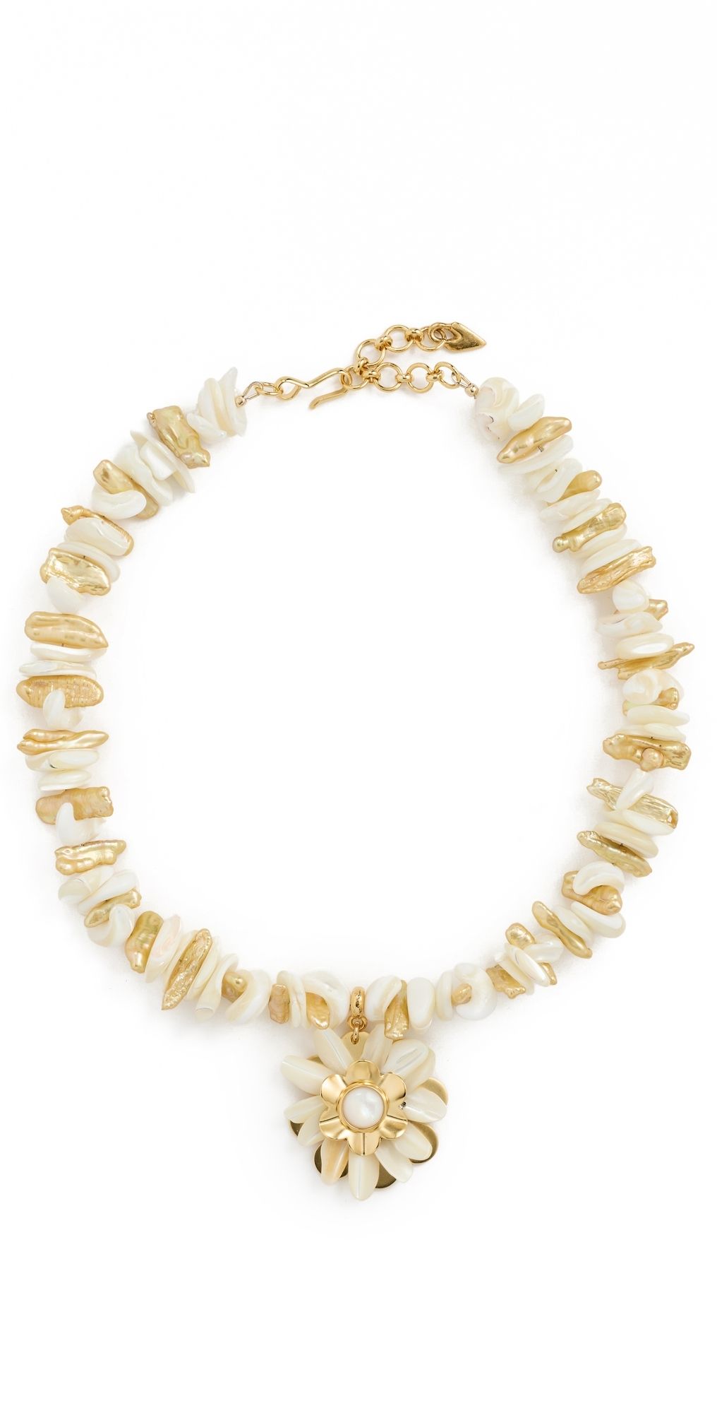 Brinker + Eliza Afterglow Necklace MOP/Goldenrod One Size