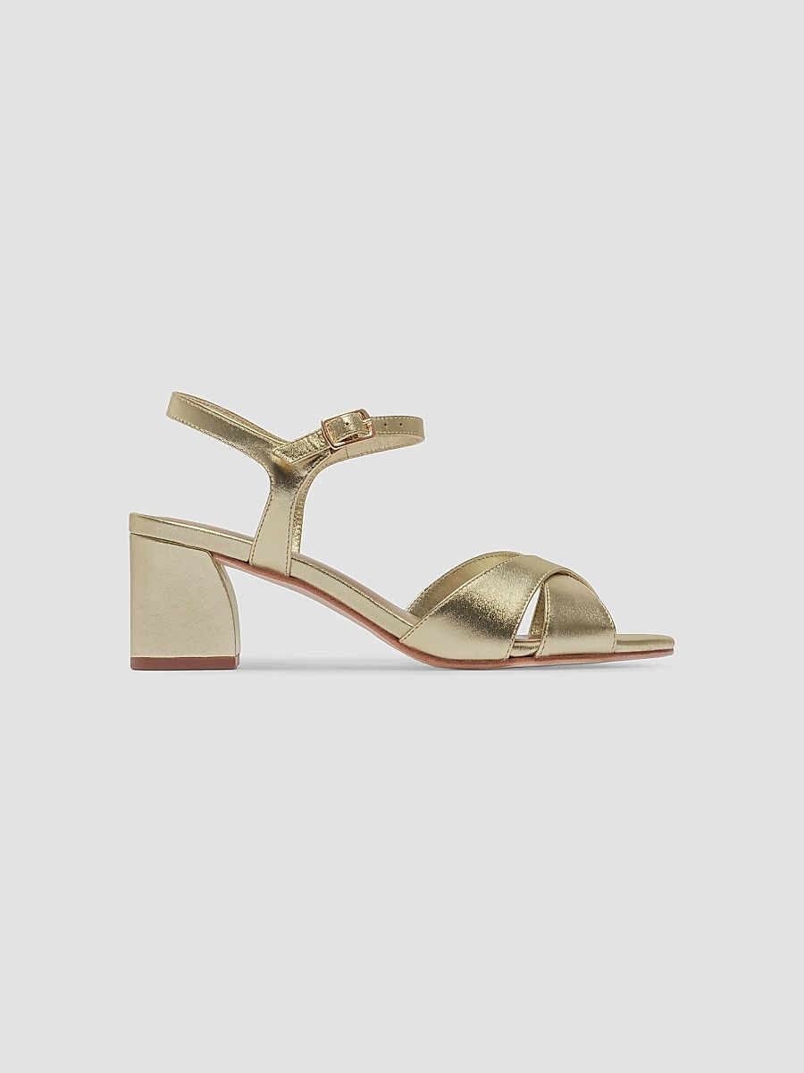 Women's Ginni Mid Heel Sandals - Champagne - Size 6