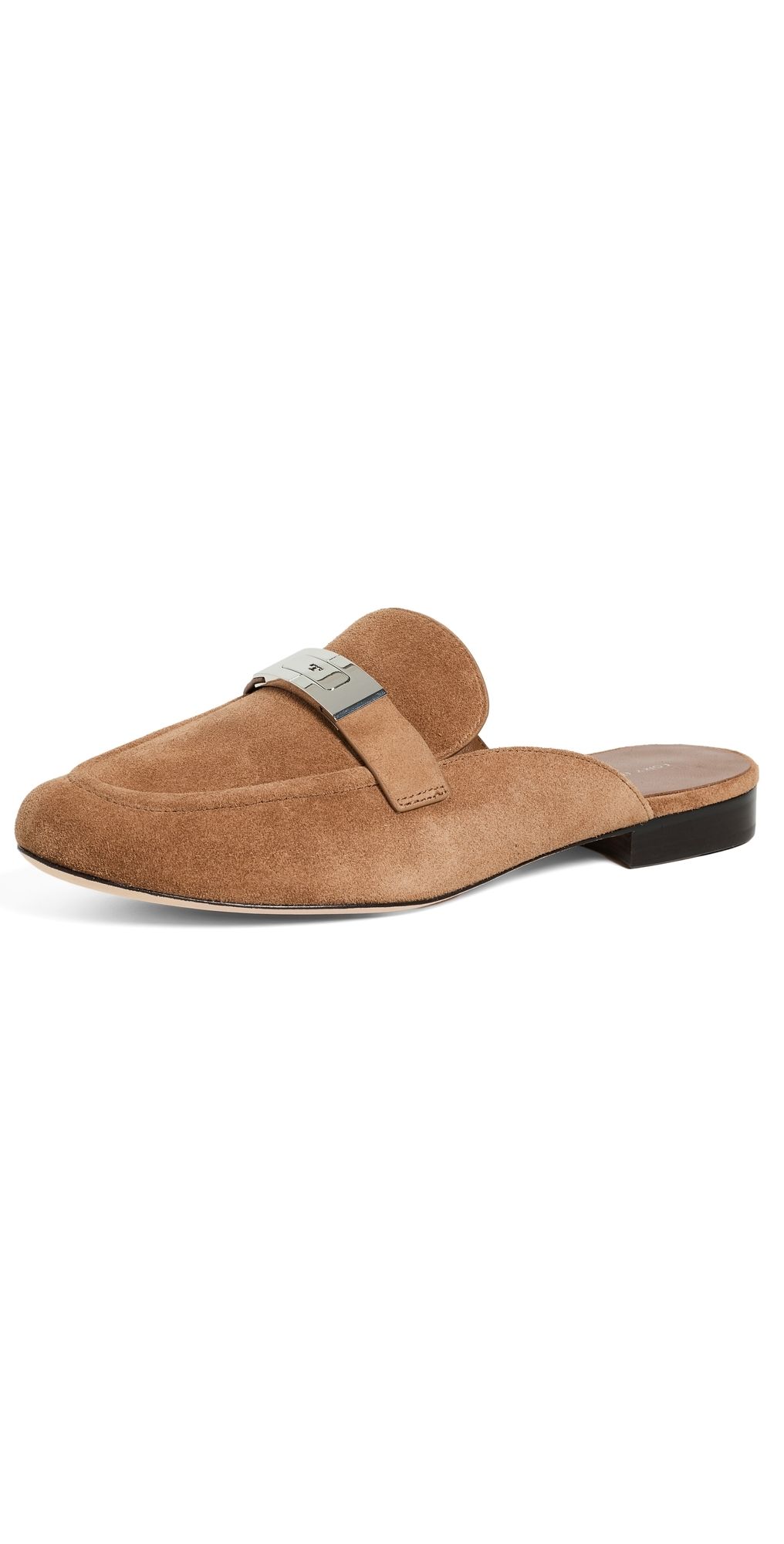 Tory Burch Leelee Loafer Mules Weathered Oak 6.5