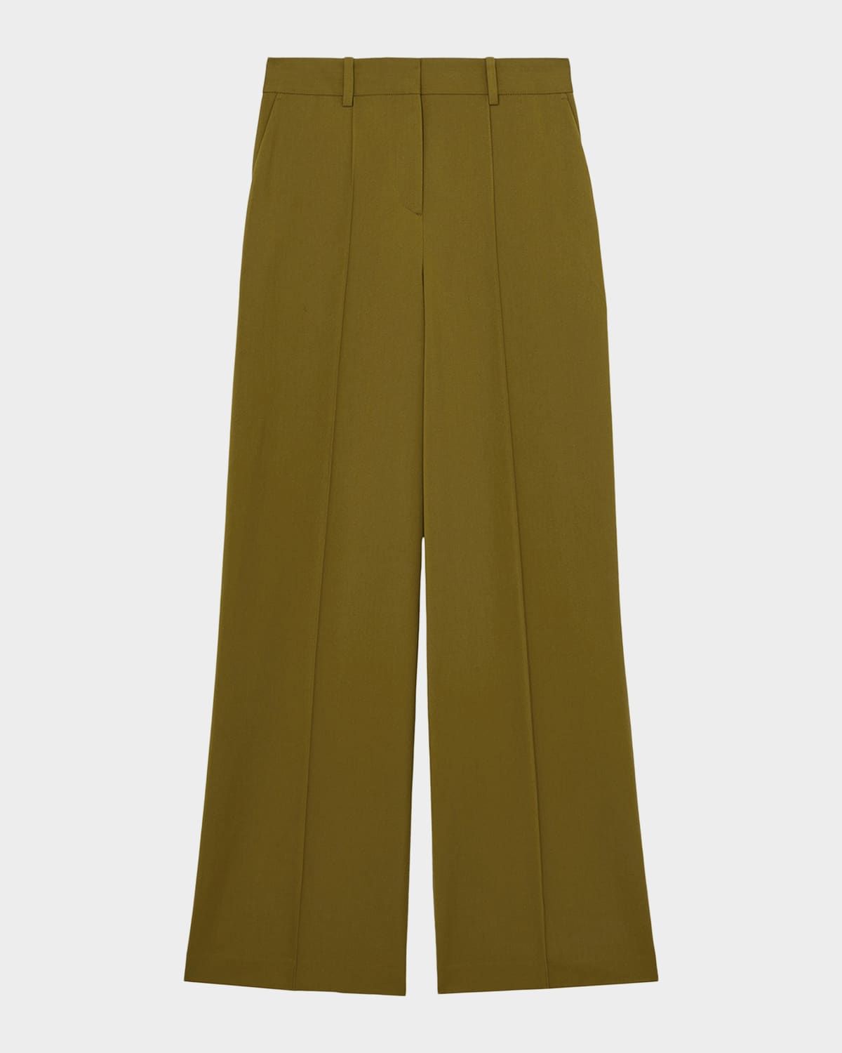 Luisa Wide-Leg Pintuck Trousers