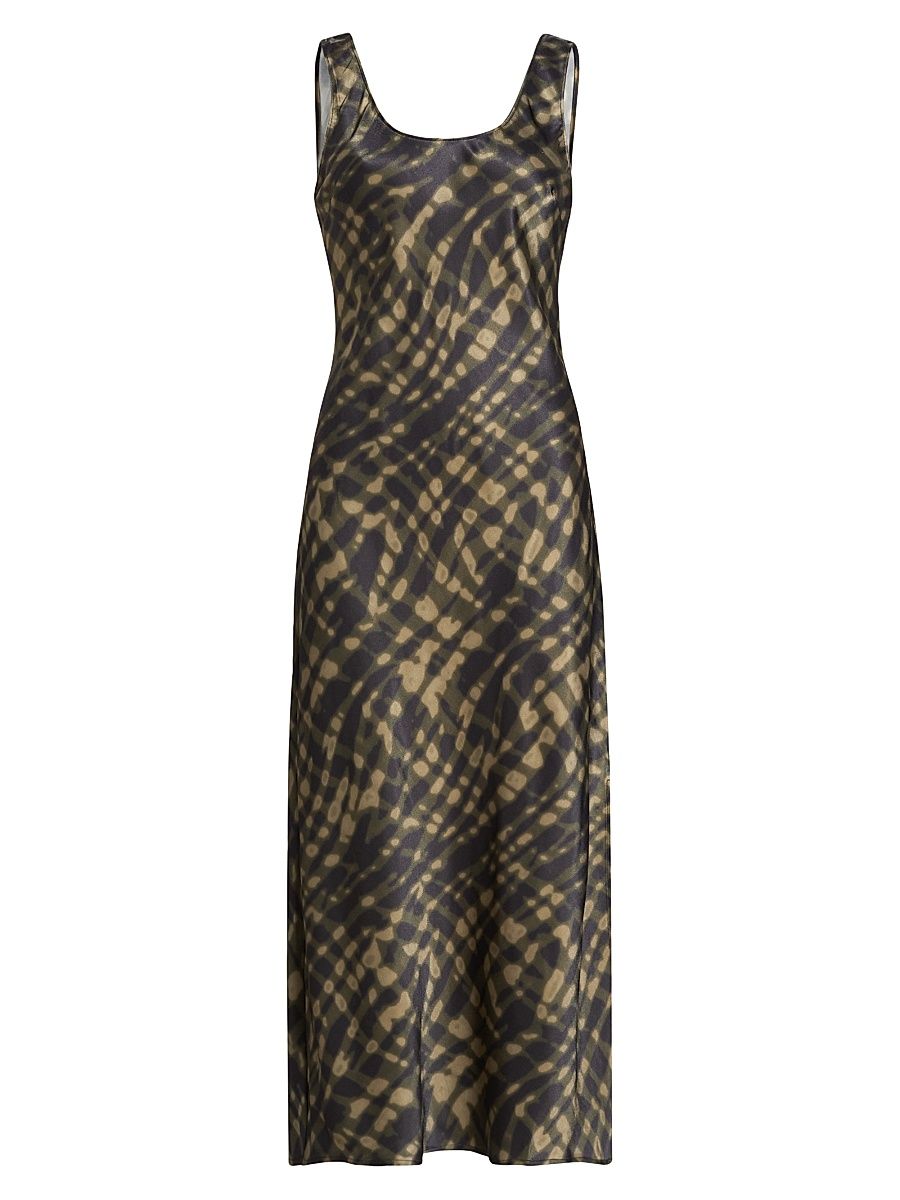 Women's Kailani Abstract Scoopneck Midi-Dress - Cypress - Size Small